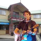 Clinton Hutton performing at the King Island Hotel