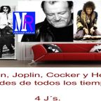 Jim Morrison, Jimmy Hendrix, Janis Joplin y Joe Cocker, 4 J´s Conduce Queen Elizabeth.