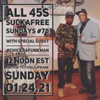 All 45s @chickdafunkman @cooldjfrank Show#78. Sucka Free Sundays. twitch.tv/cooldjfrank