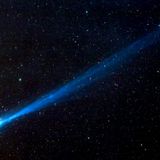 light blue comet