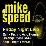 Mike Speed | 8pm-10pm Friday Night Live | Renegade Radio | 25/01/13 | Techno Acid House | 92-98