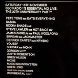 Paul Woolford b2b James Zabiela - Essential Mix 20th Anniversary Party, WHP, Manchester 16-11-2013