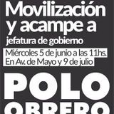 Movilizacion y acampe - Polo Obrero
