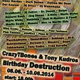 Odious @ CrazyTBone & Tony Kudro's Birthday Destruction, Electrocution Radio (09/06/14)
