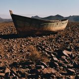 Boat in the desert