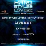 Dysis - Hard Styles Loverz Monthly Show - Hardstyle.nu - Saturday 01 November 2014
