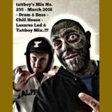 tattboy's Mix No. 255 ~ March 2016 ~ Drum & Bass ~ Chill House ~ Lazarus Lad & Tattboy Mix..!!!