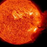 Sun uncorks a massive solar blast