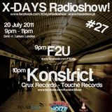 F2U Live Dj Set - X-DAYS Radioshow! #27