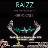 Invitación a la presentación del disco "Vibraciones" del grupo Raizz en Centro Cultural Santa Cruz