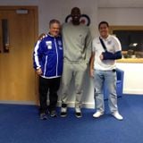 Cheshire Phoenix's Coach Coffino and former NBA forward/ new signing Julius Hodge on Dee Sport