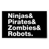 Genga - Ninjas & Pirates & Zombies & Robots.