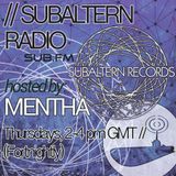 Mentha - Subaltern Radio 11/06/2015 on SUB.FM