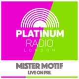 Mister Motif / Thursday 28th Jan 2016 @ 8pm - Recorded Live on PRLlive.com