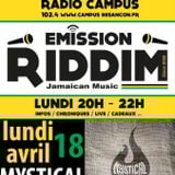 Emission RIDDIM 18 avril 2016 avec MYSTICAL FAYA