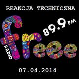 REAKCJA TECHNICZNA w RADIO FREEE 89.9 Fm Alan White 07.04.2014