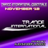 Trance International Essentials - November '12 (mixed by Aleksander Lasocki)