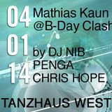 Mathias Kaun @ B-Day Clash with DJ Nib, Penga, Chris Hope (Tanzhaus West - 04.01.14)