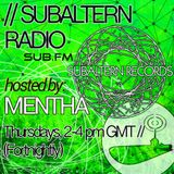 Mentha - Subaltern Radio 19/03/2015 on SUB.FM