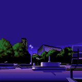 the park at night