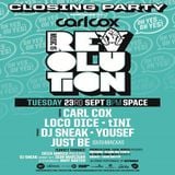 Carl Cox (Global 602) - Live at Music Is Revolution Closing Party, Space (Ibiza) - 23-Sep-2014