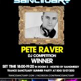 Pete Raver TranceSanctuary Dj comp winner live at TranceSanctuary party in London @ EGG 13/07/2013