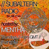 Mentha - Subaltern Radio 25/06/2015 on SUB.FM