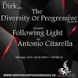 Dirk - Host Mix - The Diversity Of Progressive 24 (16th Sept. 2015) on DeepHouseParadeRadio.de