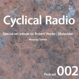 Podcast 002: Tribute to Robert Henke / Monolake. Mixed by Tadeo
