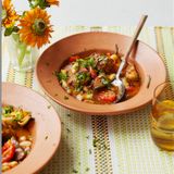 Lamb Stew with artichokes, cannellini beans and sun soaked Tomatoes - Sainsbury's Mag RECIPE