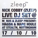 Nick Cobby Live DJ Set @ M_nus Presents: Magda & Marc Houle