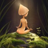 In the meditative forest
