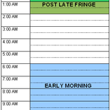 DAYPARTING \\ POST LATE FRINGE