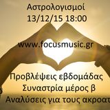Αστρολογισμοί 13/12 Συναστρία και Αφροδίτη! Προβλέψεις εβδομάδας και προβλέψεις για τους Ακροατές