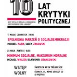 Trójmiasto: 10 urodziny KP. Spełnienia marzeń o socjaldemokracji