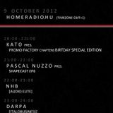 KATO Promo-Factory Radio Broadcast 20121009 22-23h(GMT+1) Special Exclusive Guest:NHB (Audio Elite)
