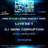Dj Sean Corruption - Hard Styles Loverz Monthly Show - Hardstyle.nu - Saturday 01 February 2014