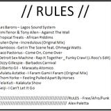 Rules (Free/Afro/Funk) mixtape
