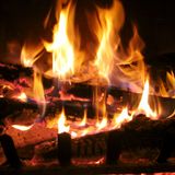 Christmas Yule Log House music