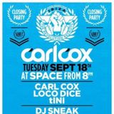 Carl Cox b2b Loco Dice - The Revolution Recruits - Space Ibiza - 18-09-2012