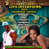 INTERNATIONAL RECORDING ARTIST TERI LIVE INTERVIEW WITH DJ JAMMY ON ZIONHIGHNESS RADIO 06-17-2014