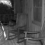 sitting on the porch