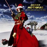 The mix with a Santa hat