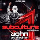 John O’Callaghan – Live @ Subculture, Mandarine Park Buenos Aires, Argentina – 12-JUL-2014