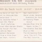 Hit du Snob 5 14.12.1987 - 18.01.1988 Cassette/Radio