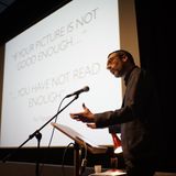 Curator & Consultant Marc Prust talks at Europa Re-Imagined symposium Cardiff, Wales, UK