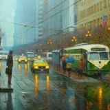 rainy city lounge