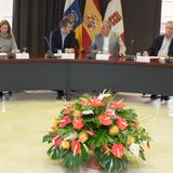 Rueda de prensa de la visita de Clavijo con Curbelo el 18 de febrero de 2016