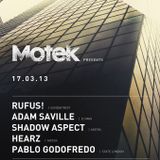 Rufus! MOTEK CLOSING SET @ CAFE 1001 17/03/2013