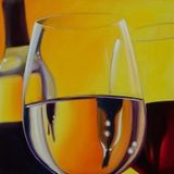 wine and candles for A